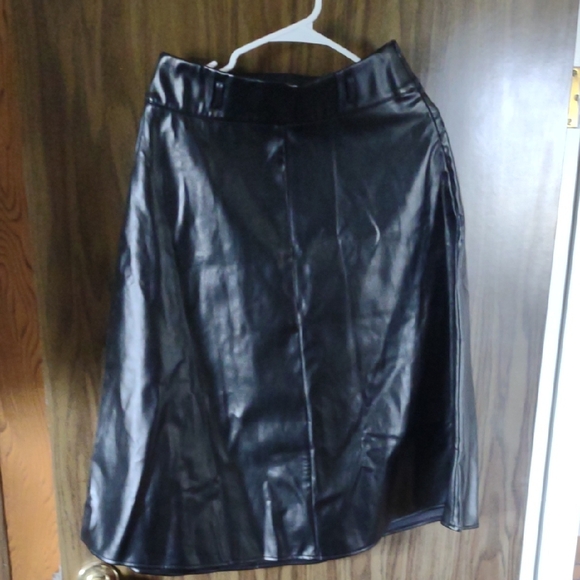 Allegra K Dresses & Skirts - Black Pleather Skirt